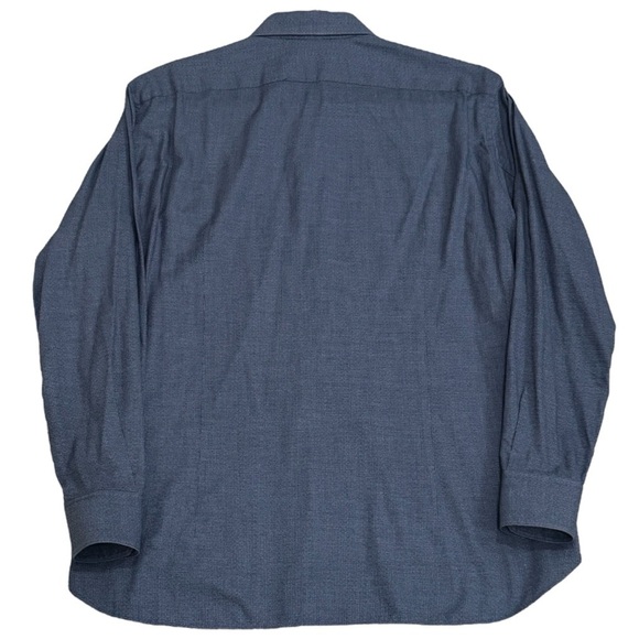 John Varvatos USA Slim Fit Blue Micro Dot Long Sleeve Button up Size M/L - Picture 7 of 14